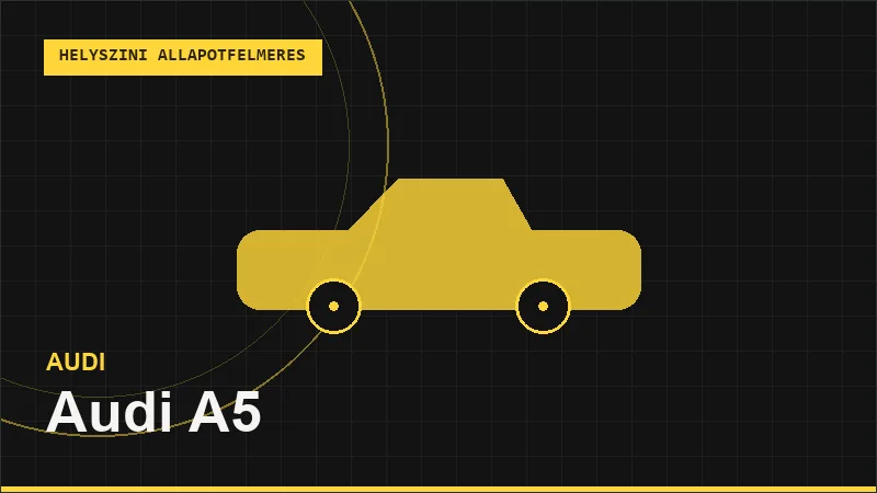Audi A5 helyszíni autó állapotfelmérés vásárlás előtt