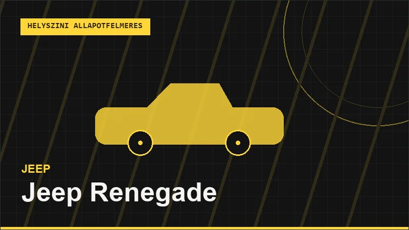 Jeep Renegade helyszíni autó állapotfelmérés vásárlás előtt