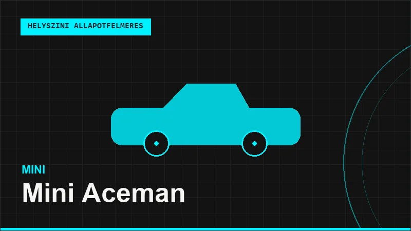 Mini Aceman helyszíni autó állapotfelmérés vásárlás előtt