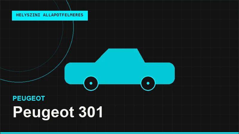 Peugeot 301 helyszíni autó állapotfelmérés vásárlás előtt